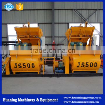 Competitive Price Electric Used Twin Shaft Type Cement Mixer for sale