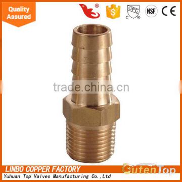 Brass Hose Barb Fitting, 3/4 In Barb, 1/2 In MNPT,