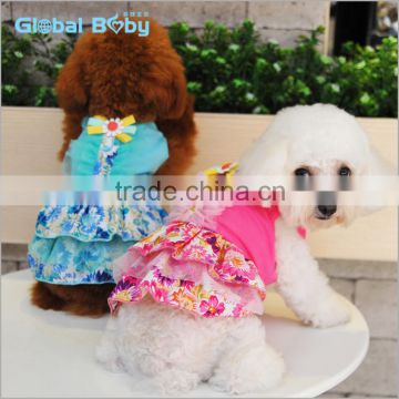 Wholesale Pet Apparel Lovely Cute Floral Skirt For Small Dogs