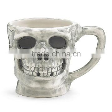 Burton & Burton Large Skeleton Ceramic Skull 15oz Coffee Mug