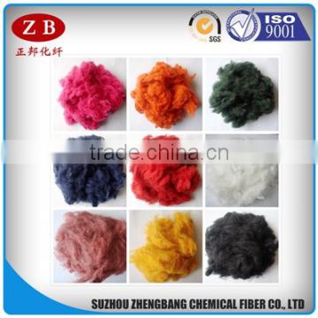 dope dyed synthetic fiber recycled polyester staple fiber