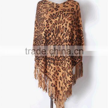 Winter women's style leopard sweater head shawl