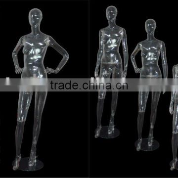 hot sale indurative full body transparent male mannequins/clear mannequins