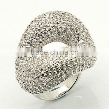 DongGuan Fashion Lip Clear CZ Ring