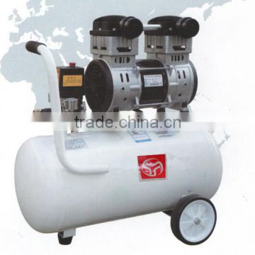40L oil free portable dental air compressor with moving wheels