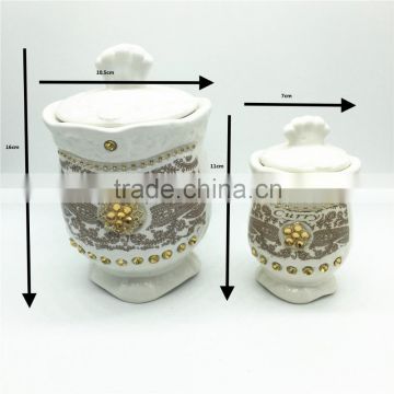 Factory price new general style eco-friendly ceramic pot storage jar set