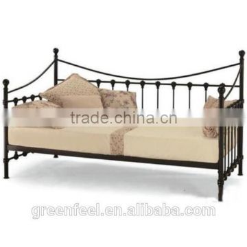 White black vintage wrought iron canopy bed