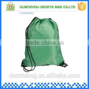 2015 hot sale reusable green cheap nylon drawstring bag