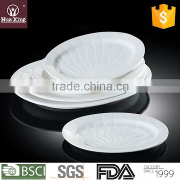 H6062 chaozhou white porcelain oem big size restaurant oval plate