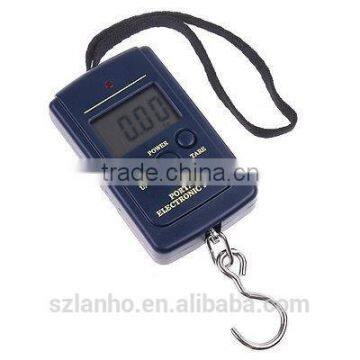 2016 new arrival hot sale 40Kg x 10g Digital Fishing Hanging Luggage Weight Weighing Hook Pocket Scale