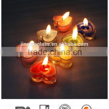 Heart-shaped candle jar wholesale for wedding or decoration