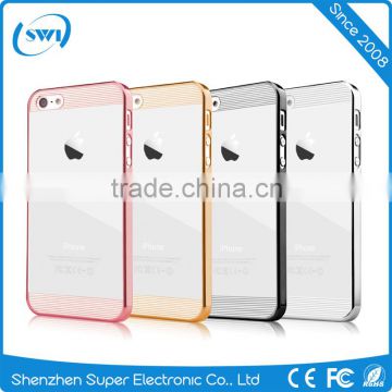 Low Price China Mobile Phone Electroplating PC Back Cases Cover For Iphone 5SE