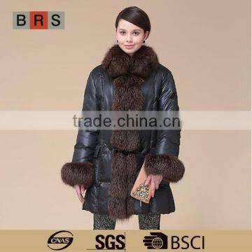 Fashion style hot sale best price Real parka fur jacket manufacturer