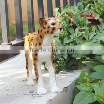 plush unstuffed decorative animal statues leopard plastic animals garden decoration
