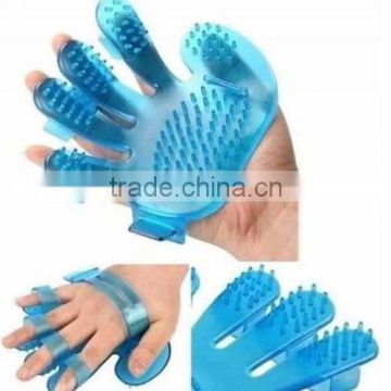 silicone dog cat pet grooming wash brush hand wearable food grade