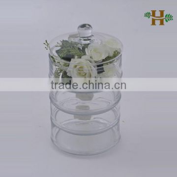 Handmade suite cylinder glass fruit plate for home use
