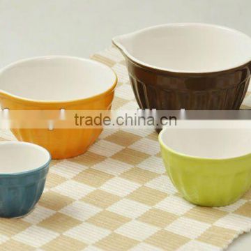 4Pcs Colorful Measuring Cups, Stoneware