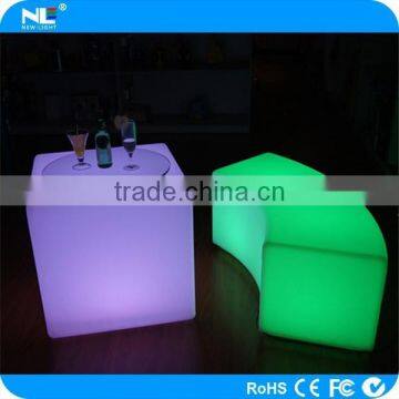 Alibaba hot sale outdoor LED light up club and bar bent stools
