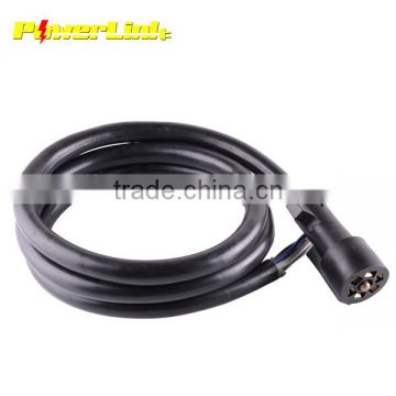 S10102 Universal 7 Way Trailer Cord RV Camper Connector Cable with Molded Plug 7 ft
