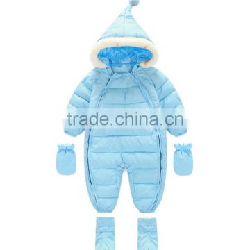 kids wholesale winter clothes,custom design high quality baby and infant winter hooded rompers