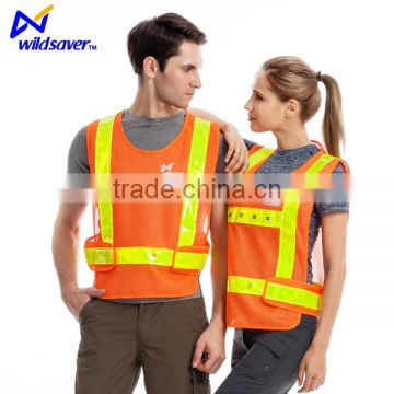 Fashion flashing led waistcoat 100% polyester security hi vis vest