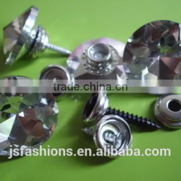 fashion crystal buttons for sofa bed furniture with snaps base