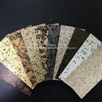 PE/PVDF Imitation stone color coated aluminum sheets suppliers
