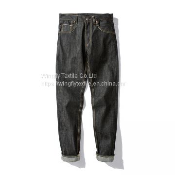 Manufacture Embroidery Retro Denim Raw Selvedge Jeans W718