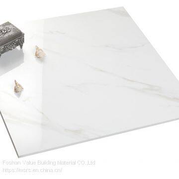 First choice glazed living room 60x60 white marble design porcelain floor tiles