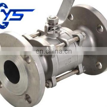 2PC Floating Type Fixed Type Flange End DN100 DN200 Stainless Steel 304 316 Ball Valve With Handle