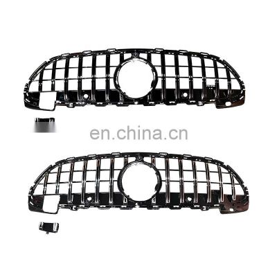 High quality ABS GT black grille for 2022 C class W206 Chrome Grille Silver GT R Grill for  W206 C200 C260 C300