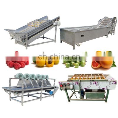 Factory price automatic fruit vegetable sorting apple potato tomato orange avocado onion grading washing size weighing machine