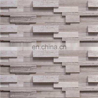 philippine exterior decoration 3d tiles natural wall cladding stones panel tiles art wall garden wall white from marble