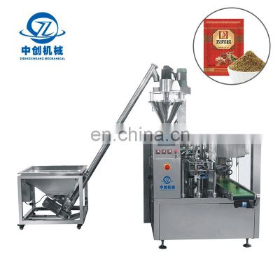 Automatic Packaging Machinery Spice Powder Zipper Sealing Bags Nuts Seasoning Food Packing Machine