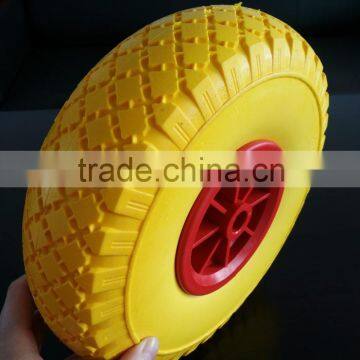 Flat Free Wheelbarrow tire PU Foam Wheel 3.00-4