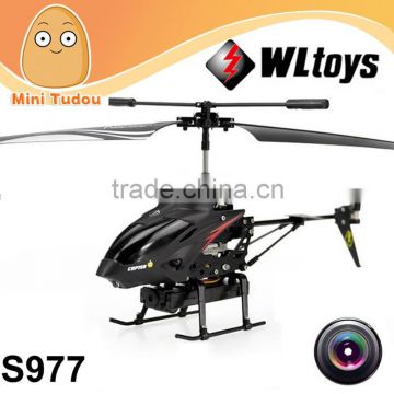 WL S977 3.5 CH Radio remote Control Metal Gyro rc Helicoptero With Camera