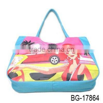 waterproof beach tote bag with pockets