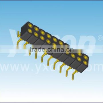 China factory 2.0mm pitch vertical SMT single layer dual row Round female header connector