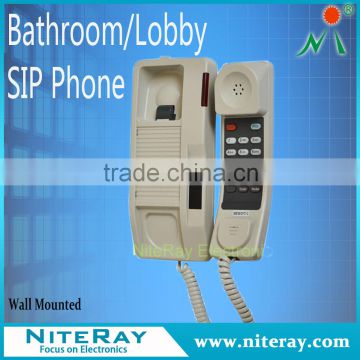 Slim telephone wall mounted hotel phone with ip