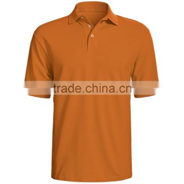 100% Cotton Custom Men Light Gold Polo Shirt with 3 Buttons Placket