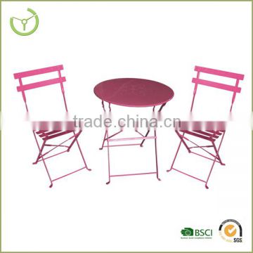 3pc metal bistro set kids folding table and chair