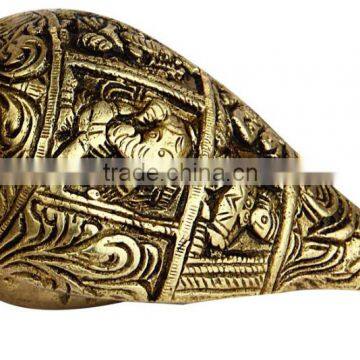Small Shankh Ganesha Engraved 3"