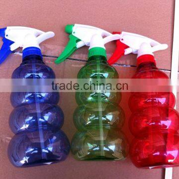 Trigger sprayer three color 550ml sprayer,hand garden 450 ml sprayer,plastic 500 ML sprayer