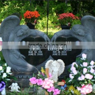 double heart angel monument
