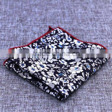 Floral Printed Pocket Square,England Style Handkerchief For Suit