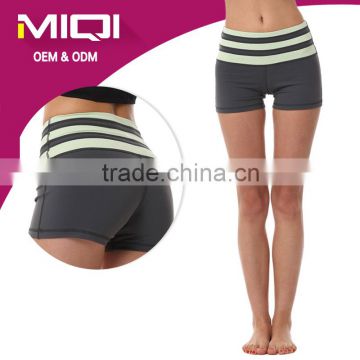 Fashionable tight fitted yoga clothing womens activewear wholesale sports shorts
