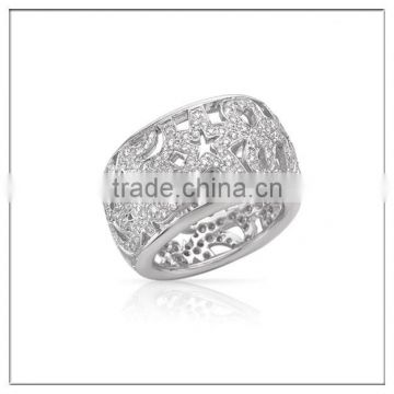 custom design silvery hollow out lady rings
