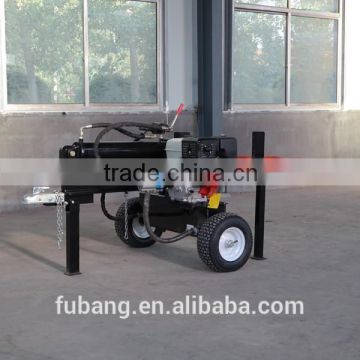 hot selling 42t 610mm horizontal log wood splitter with log tray from Laizhou