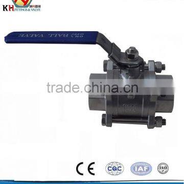 Stainless Steel Pipe Fittings Three Pieces Ball Valves with Reducing Port