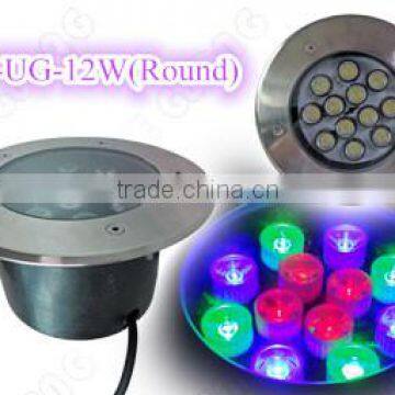 IP68 Waterproof 12W Led Inground Lights with 14 kinds of RGB Color change pattern
